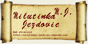 Milutinka Jezdović vizit kartica